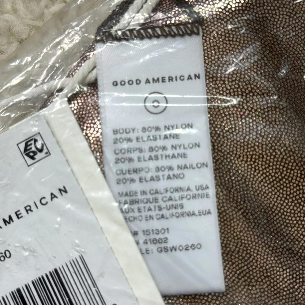 Good American Womens Foil Better Bikini Reversible Bottom Mocha Size XS New - Picture 9 of 12